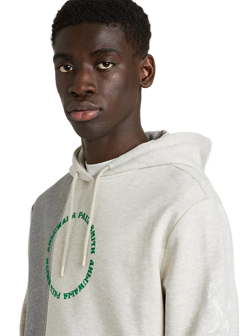 Grey marl mix up hoodie sold by Ahluwalia product image thumbnail 2