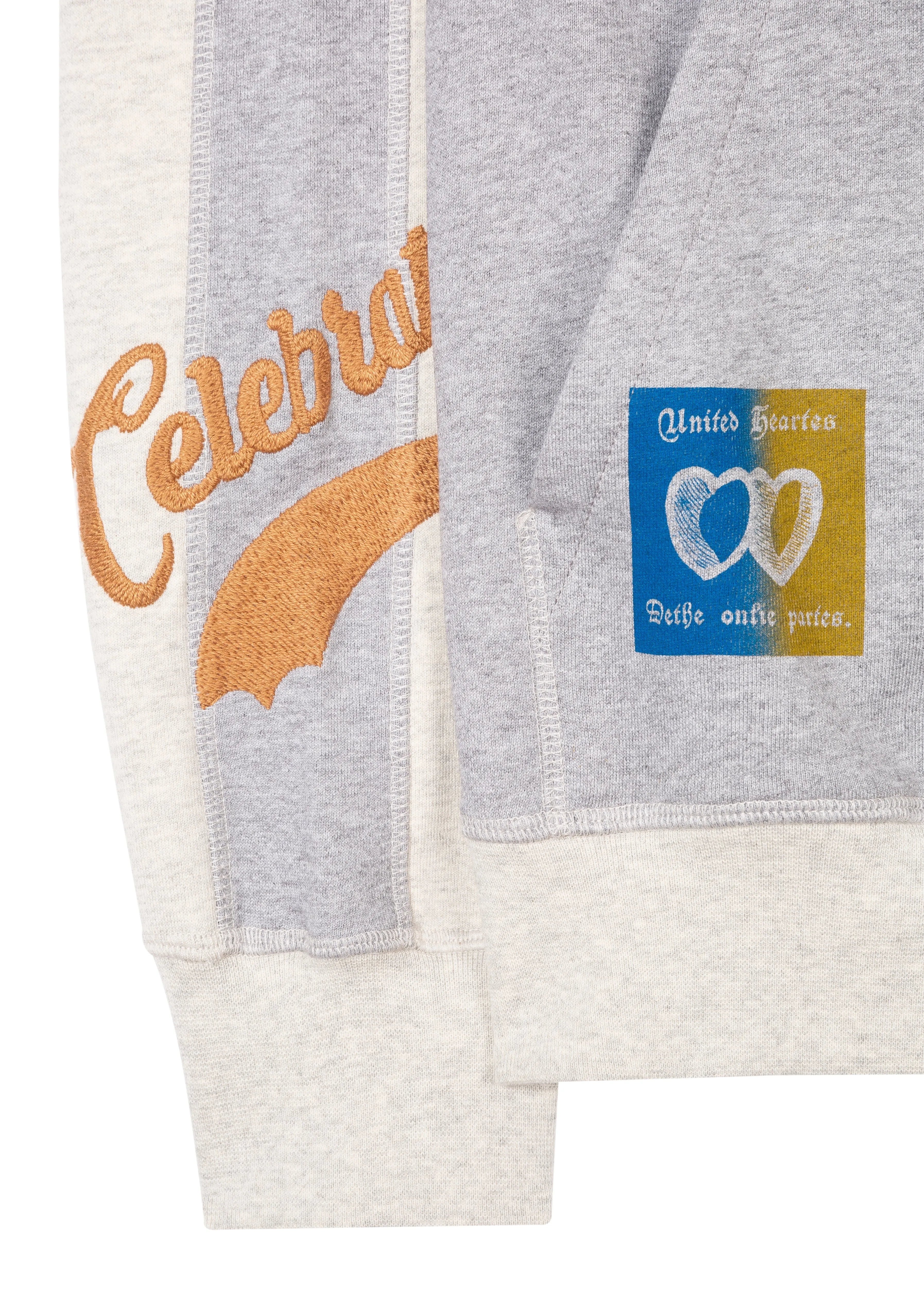 Grey marl mix up hoodie sold by Ahluwalia product image thumbnail 4