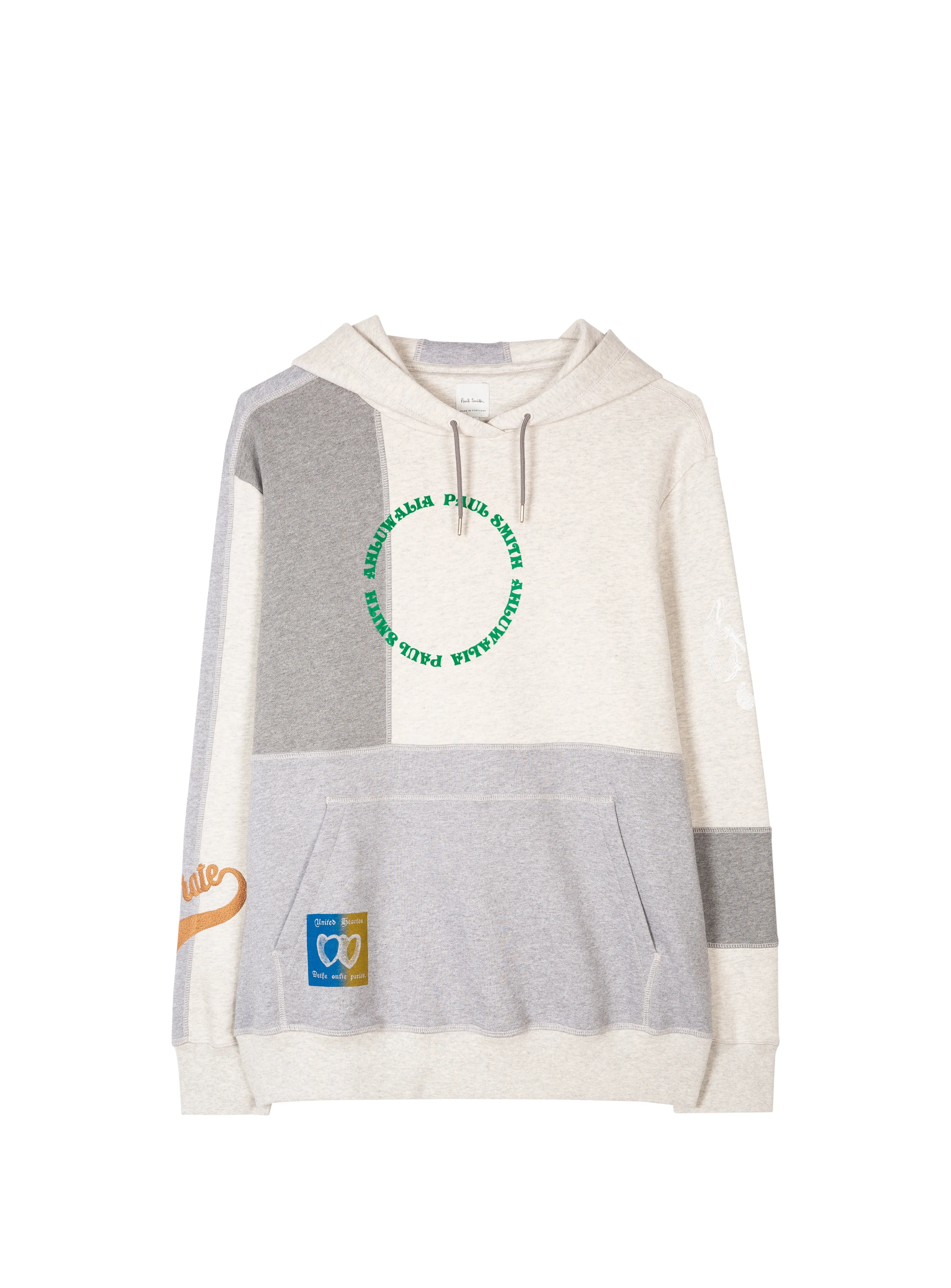 Grey marl mix up hoodie sold by Ahluwalia