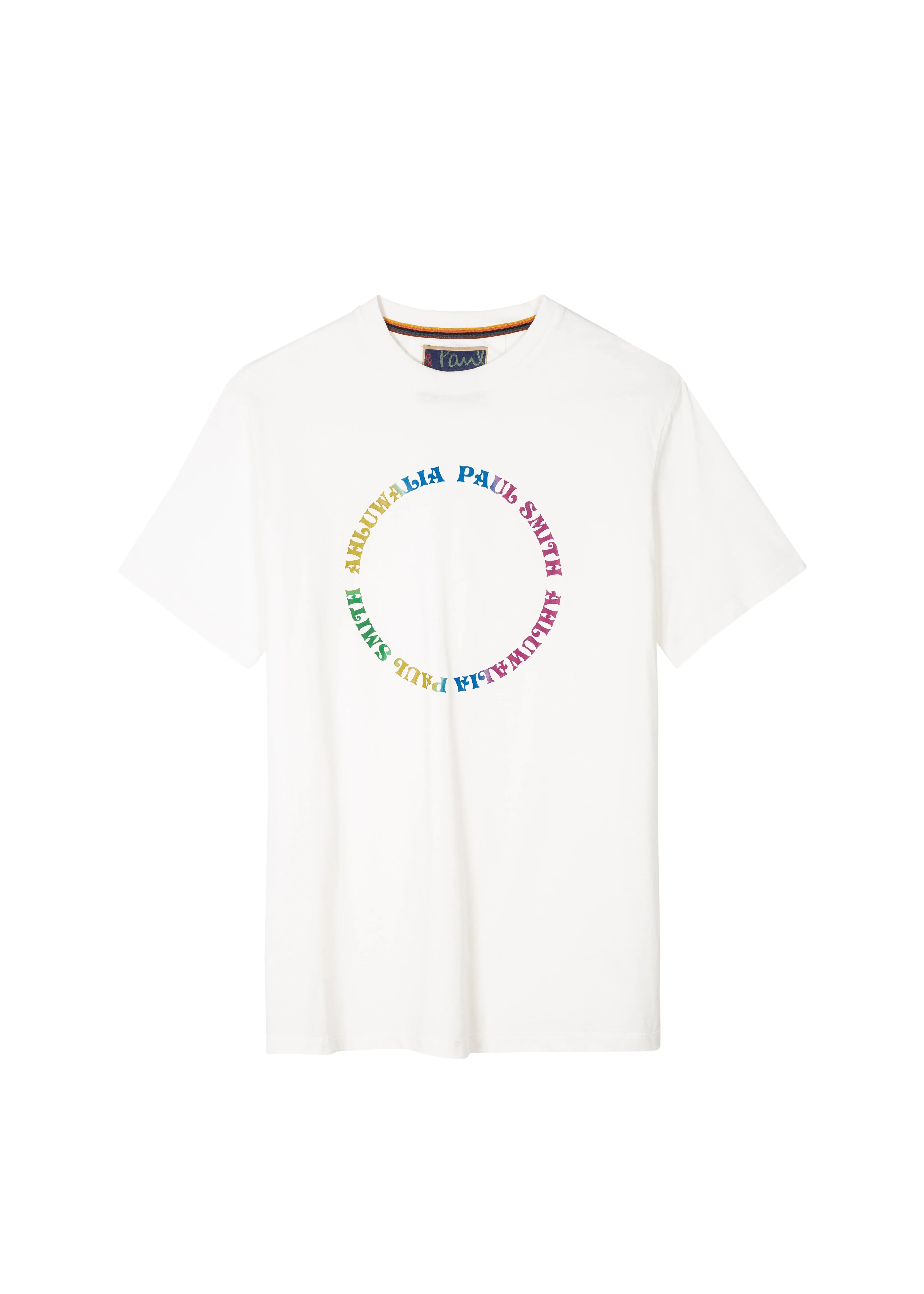 White circle logo print t-shirt sold by Ahluwalia