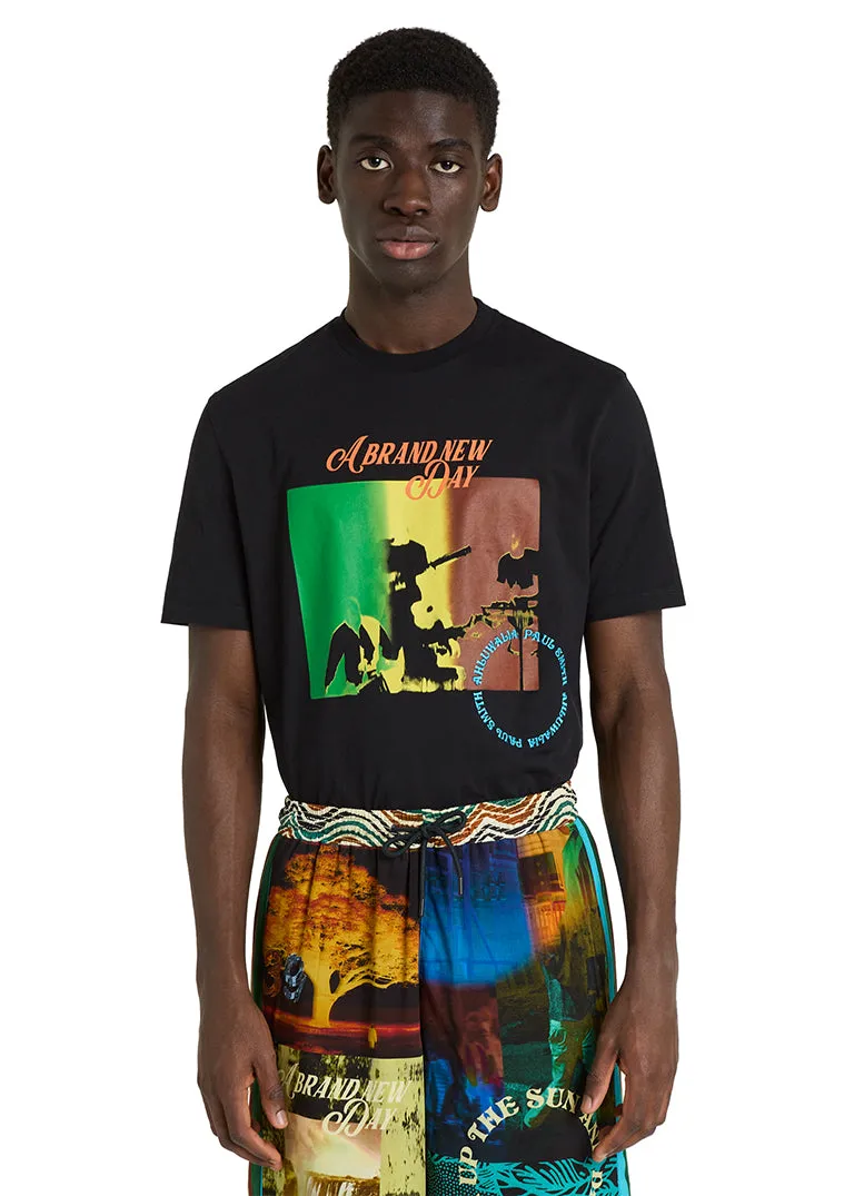 'A brand new day' print t-shirt sold by Ahluwalia product image thumbnail 2