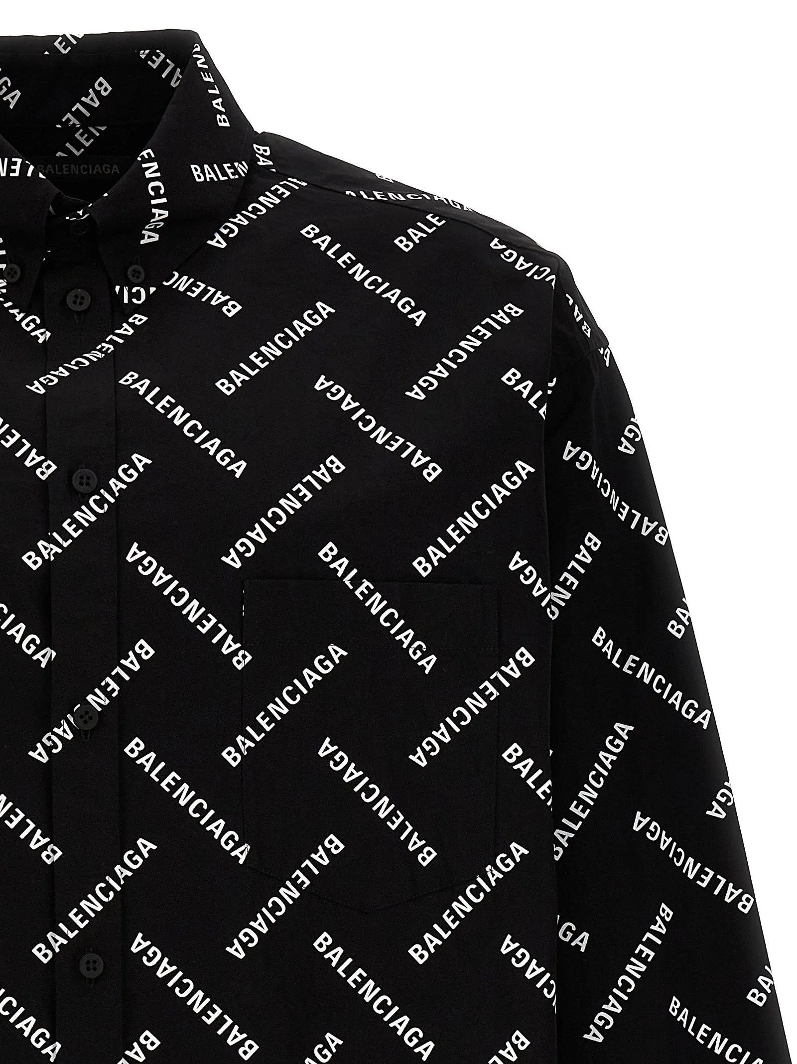 Logo Print Shirt Shirt And Blouse White/Black sold by Wanan Luxury product image thumbnail 3