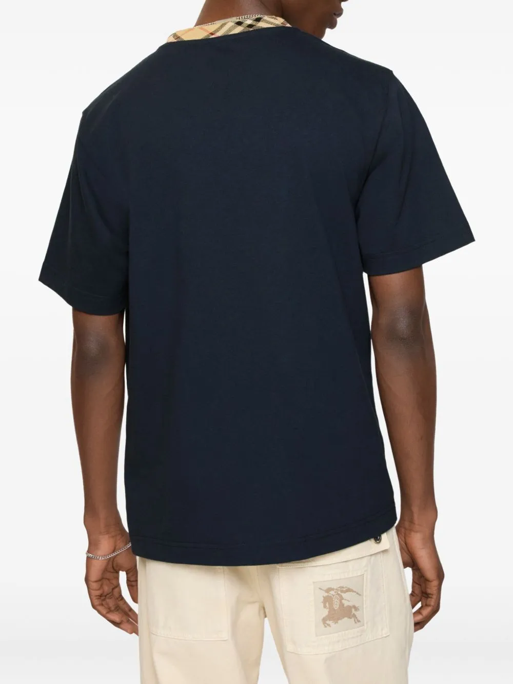 Check Motif Cotton T-Shirt sold by Wanan Luxury product image thumbnail 3