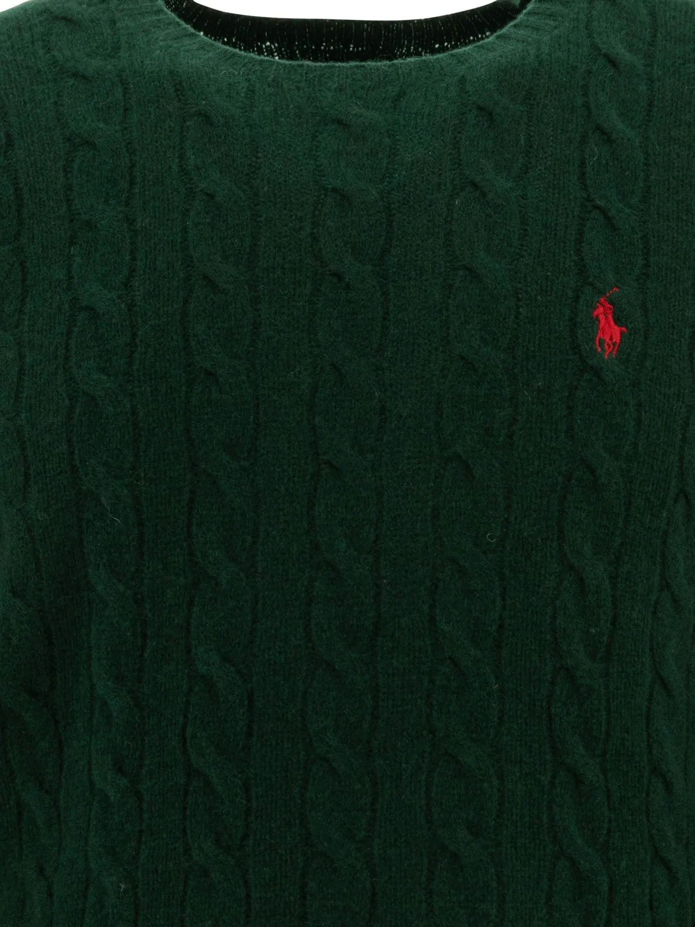 Wool And Cashmere Crewneck Sweater With Logo Knitwear Green sold by Wanan Luxury product image thumbnail 3