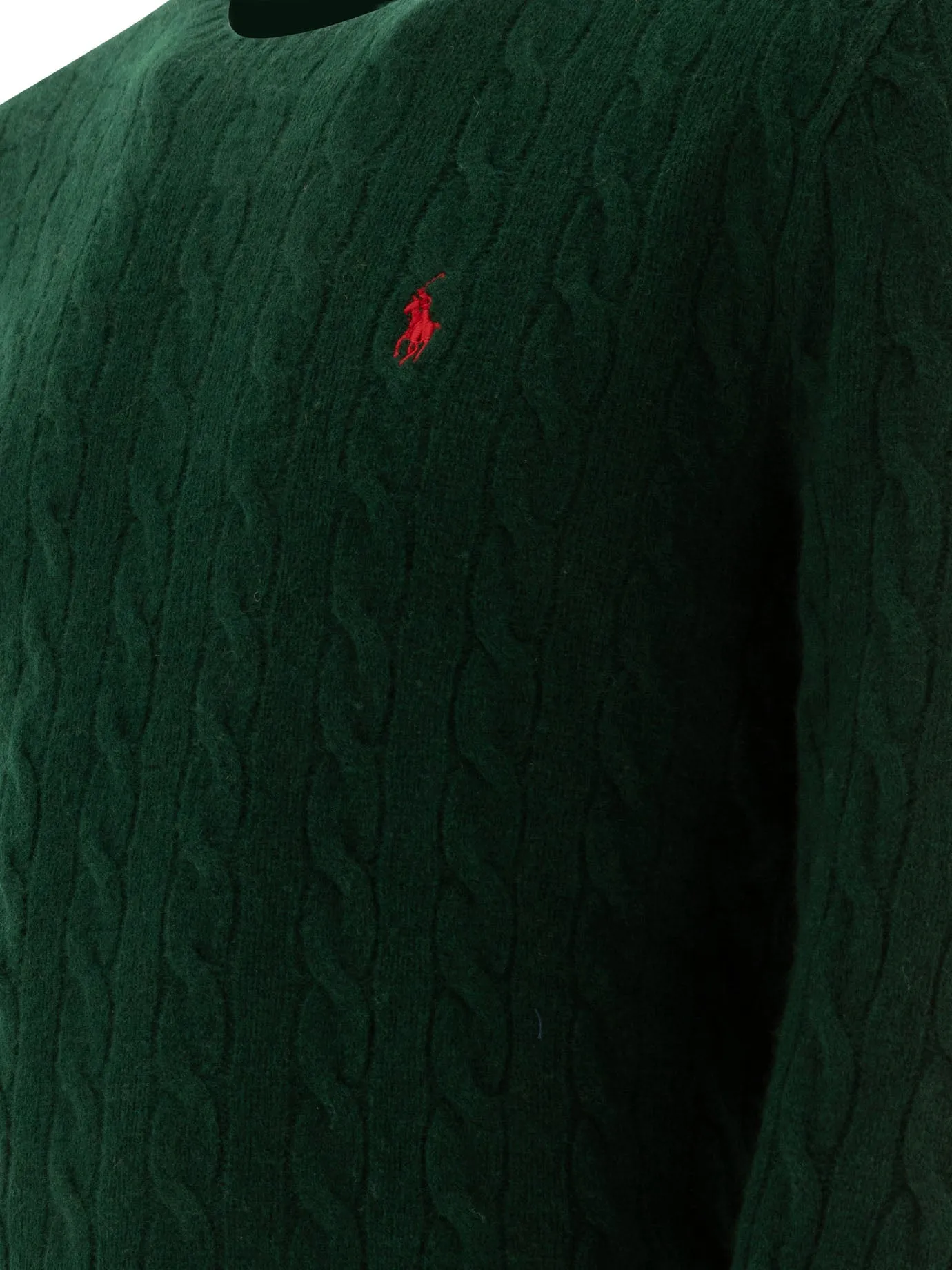 Wool And Cashmere Crewneck Sweater With Logo Knitwear Green sold by Wanan Luxury product image thumbnail 4