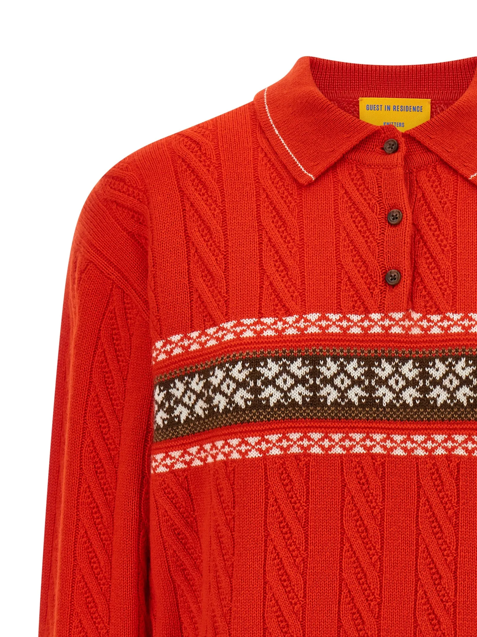 Cable Collegiate Polo Sweaters And Cardigans Red sold by Wanan Luxury product image thumbnail 3