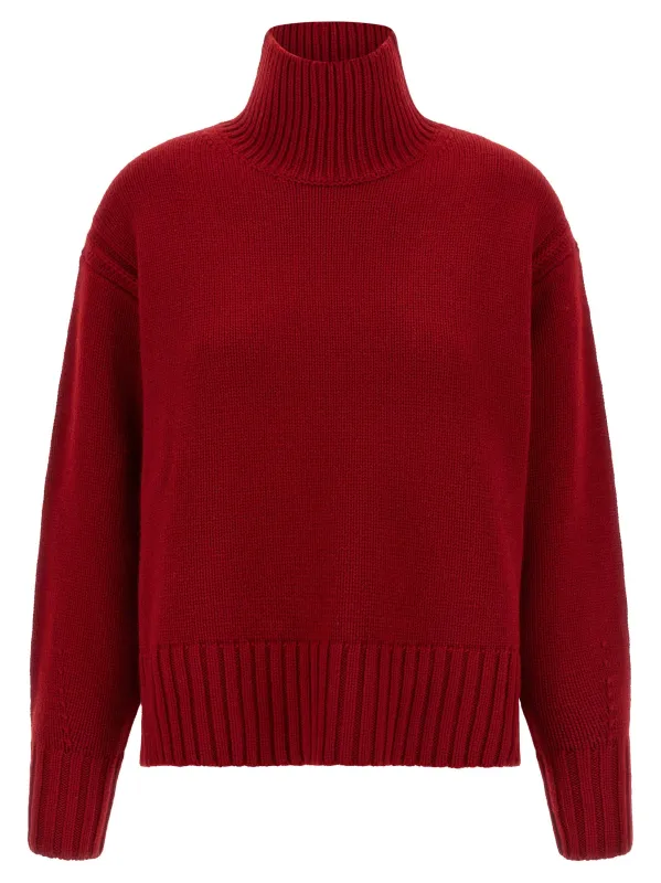 Cozy Turtleneck Sweaters And Cardigans Red sold by Wanan Luxury