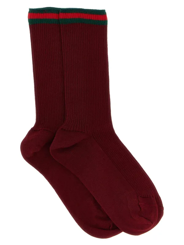 Nastro Web Socks Bordeaux sold by Wanan Luxury