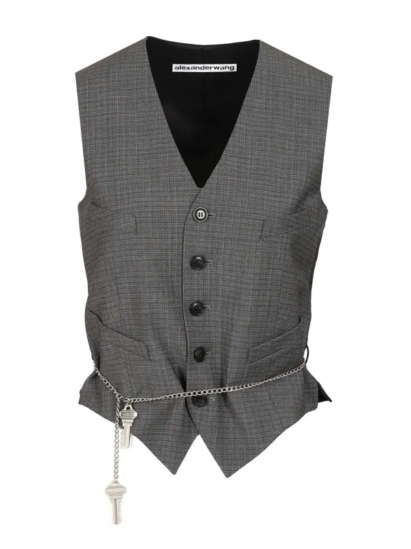 Tailored Vest Jackets Grey sold by Wanan Luxury
