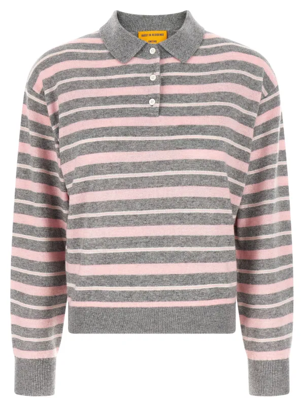 Clloegiate Stripe Polo Sweaters And Cardigans Multicolor sold by Wanan Luxury
