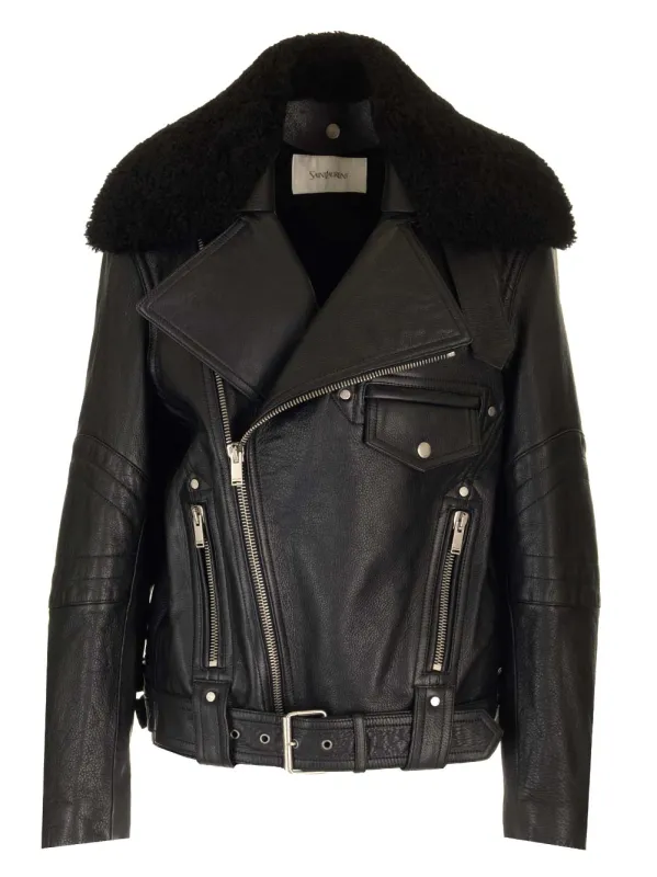 Leather Biker Jacket Jackets Black sold by Wanan Luxury