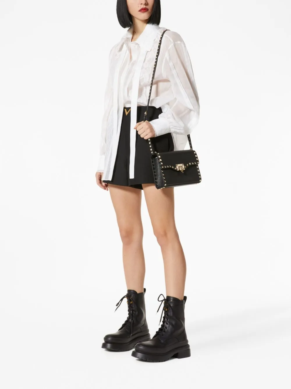 Rockstud Small Leather Shoulder Bag sold by Wanan Luxury product image thumbnail 3