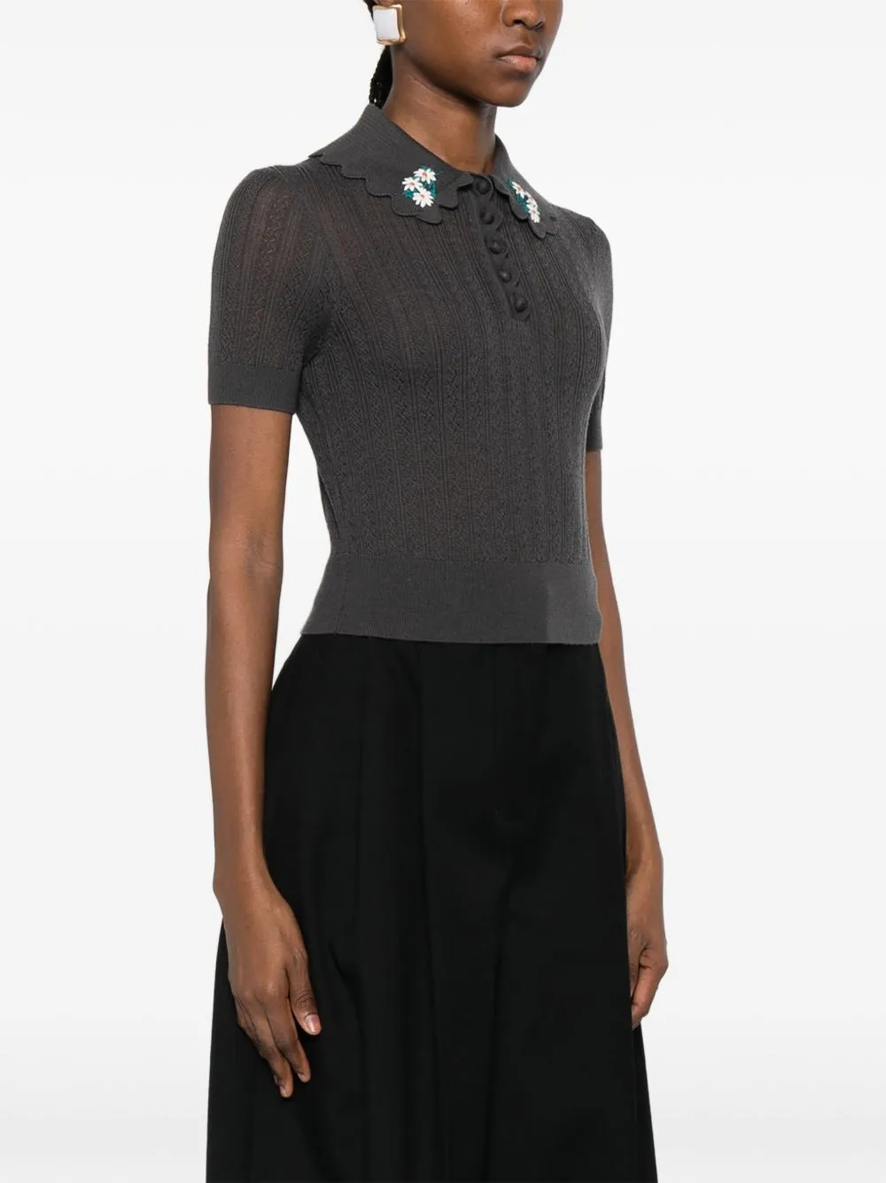 Wool Embroidered Polo Shirt sold by Wanan Luxury product image thumbnail 4