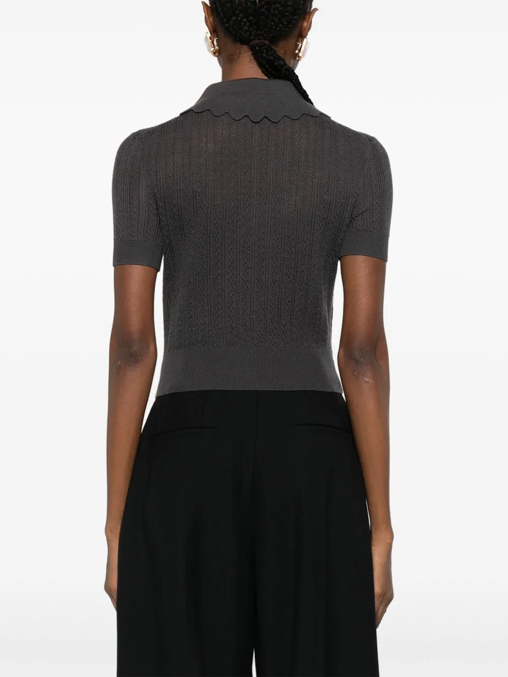 Wool Embroidered Polo Shirt sold by Wanan Luxury product image thumbnail 5