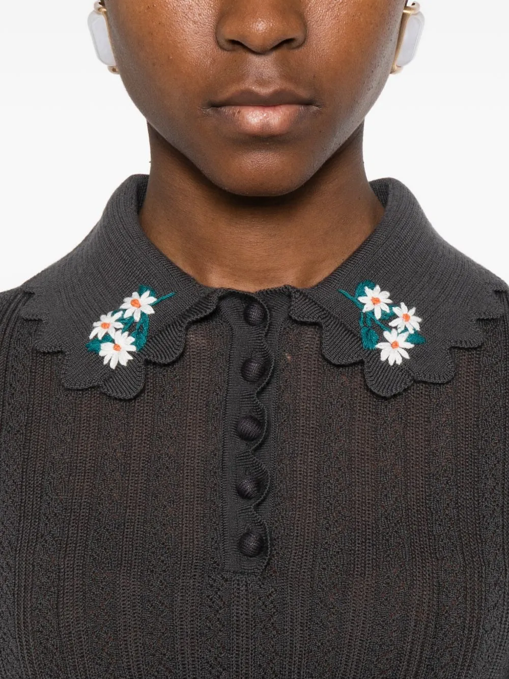 Wool Embroidered Polo Shirt sold by Wanan Luxury product image thumbnail 2