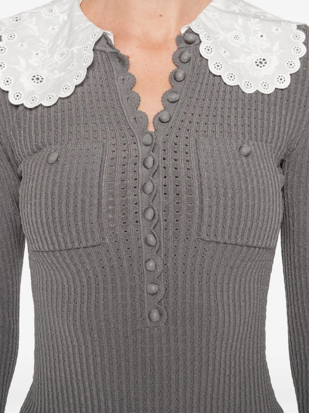 Collar-Detail Sweater sold by Wanan Luxury product image thumbnail 5