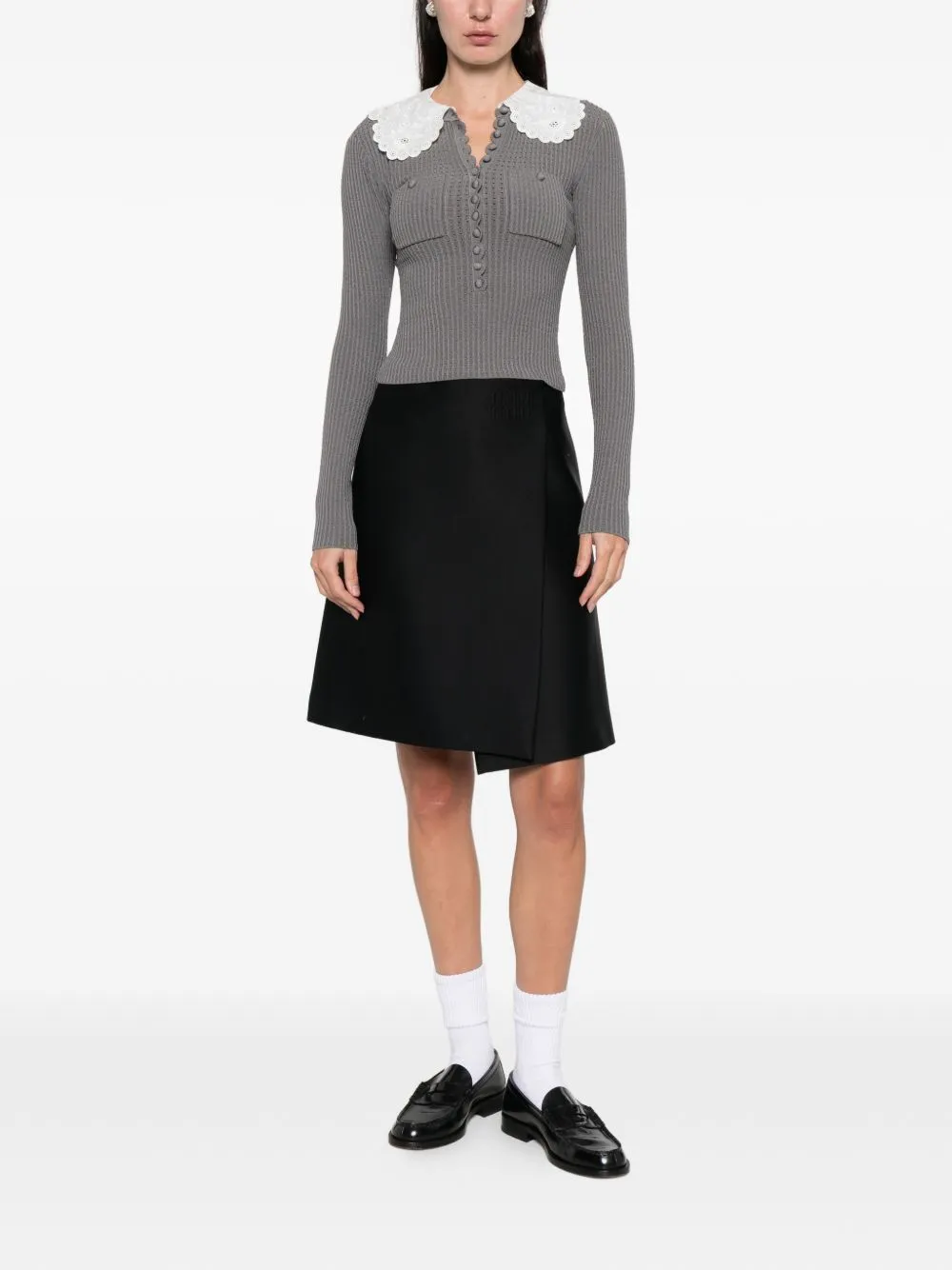 Collar-Detail Sweater sold by Wanan Luxury product image thumbnail 3