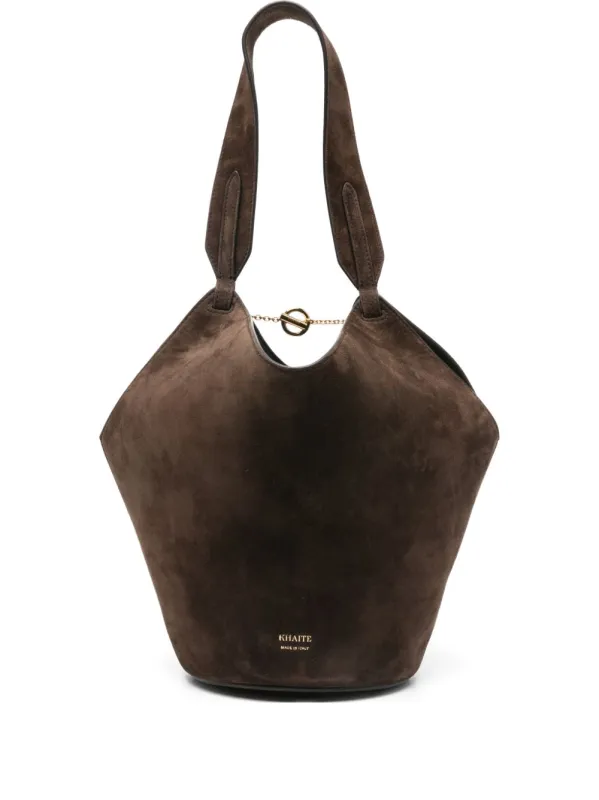 Lotus Mini Leather Bucket Bag sold by Wanan Luxury