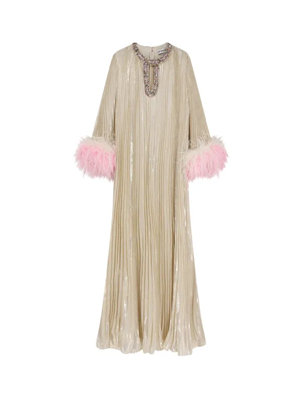 Silk And Metallic Fibre Long Dress sold by Wanan Luxury