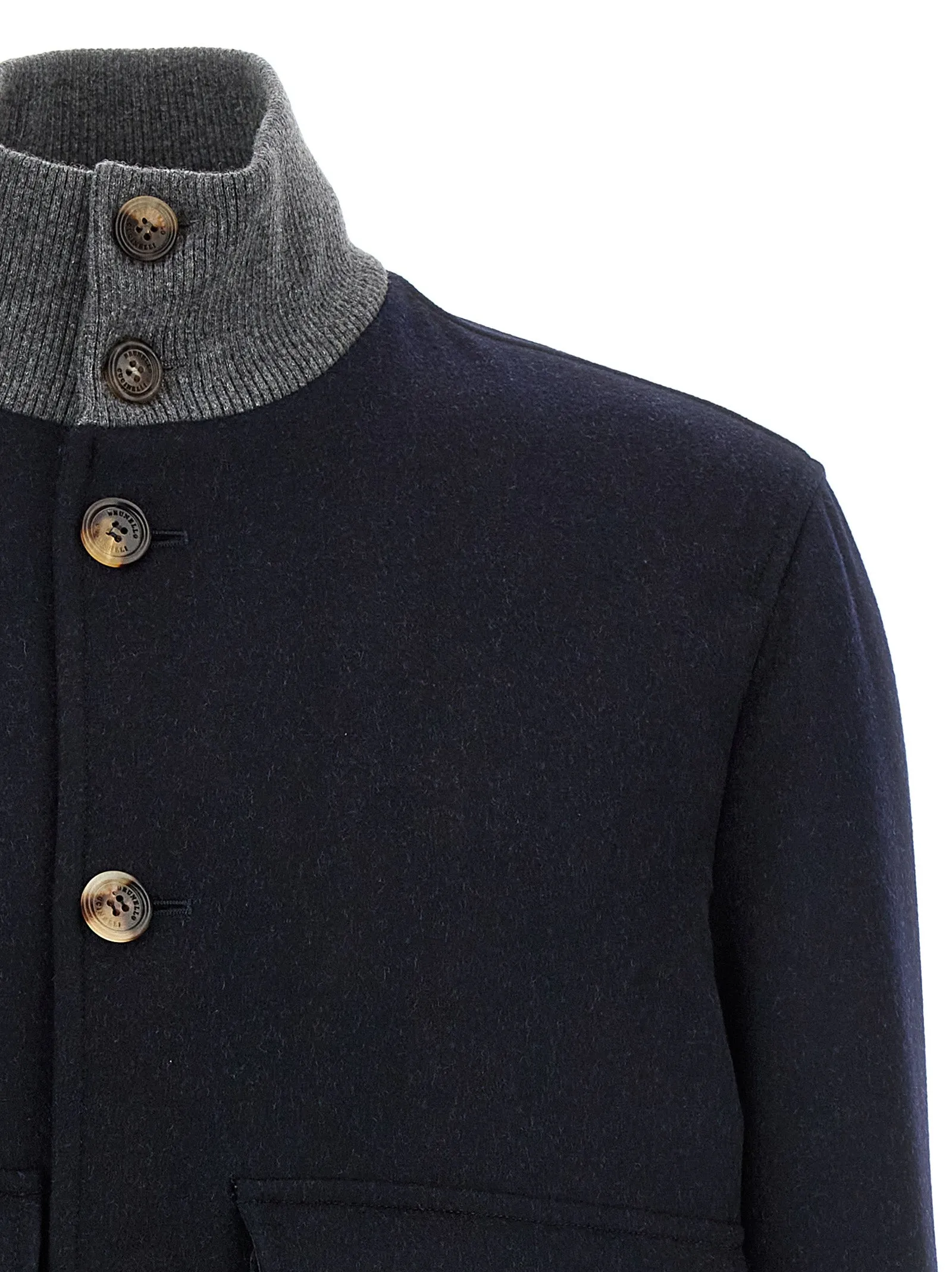 Wool Bomber Jacket Puffer Jackets Blue sold by Wanan Luxury product image thumbnail 3