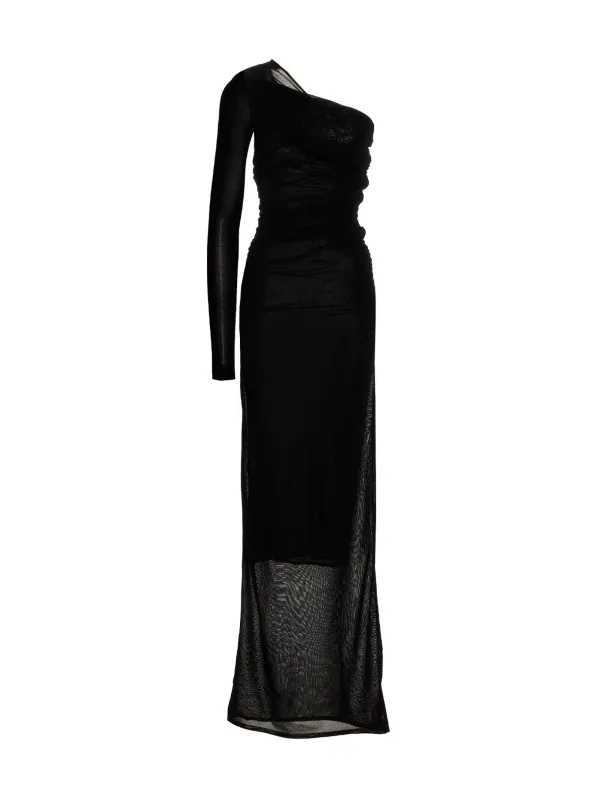Draped Long Dress Dresses Black sold by Wanan Luxury