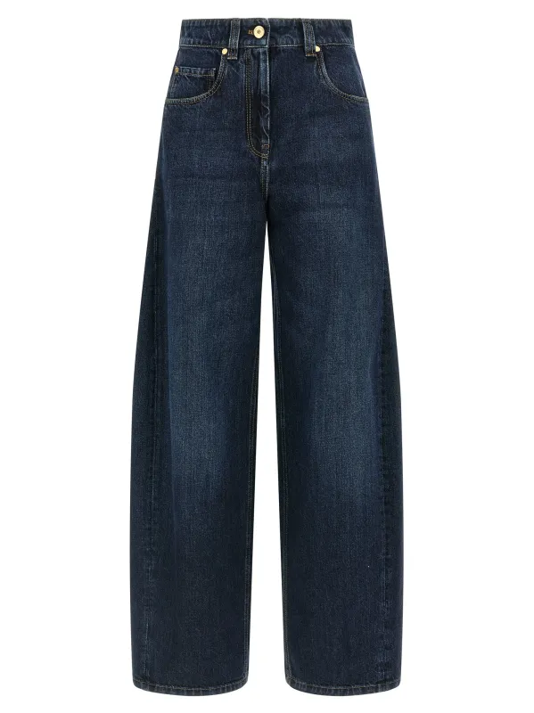Wide Barrel Full Lenght Jeans Blue sold by Wanan Luxury