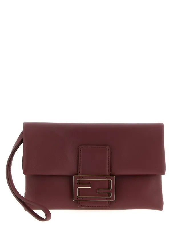 Mamma Baguette Clutch Bordeaux made by Fendi