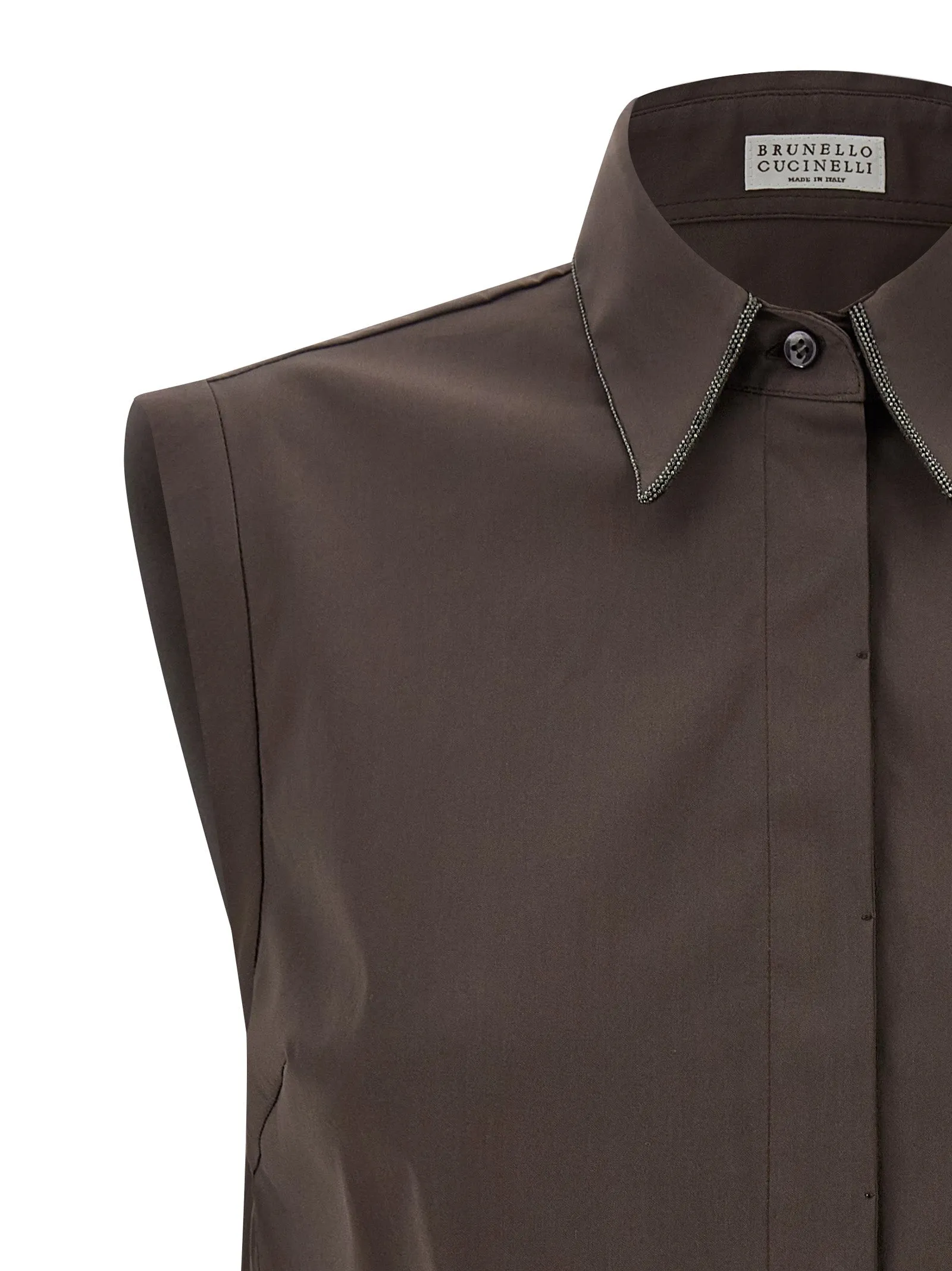 Sleeveless Shirt Shirt And Blouse Brown sold by Wanan Luxury product image thumbnail 3