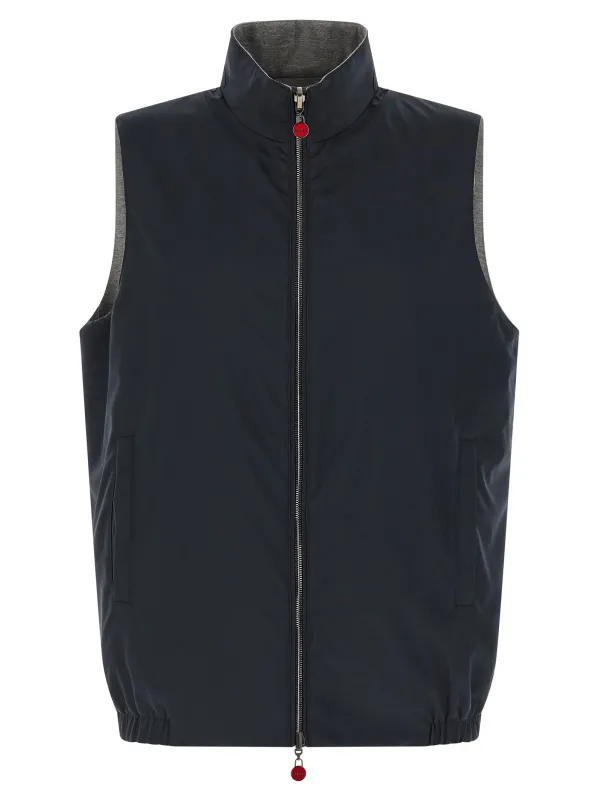 Double Face Nylon Vest Gilet Blue sold by Wanan Luxury