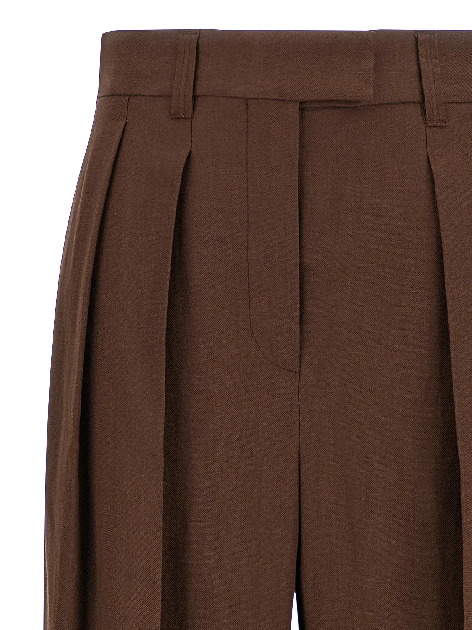Linen Trousers Pants Brown sold by Wanan Luxury product image thumbnail 3