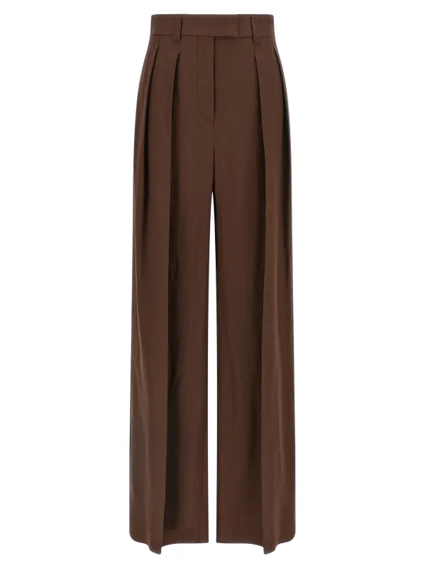 Linen Trousers Pants Brown sold by Wanan Luxury