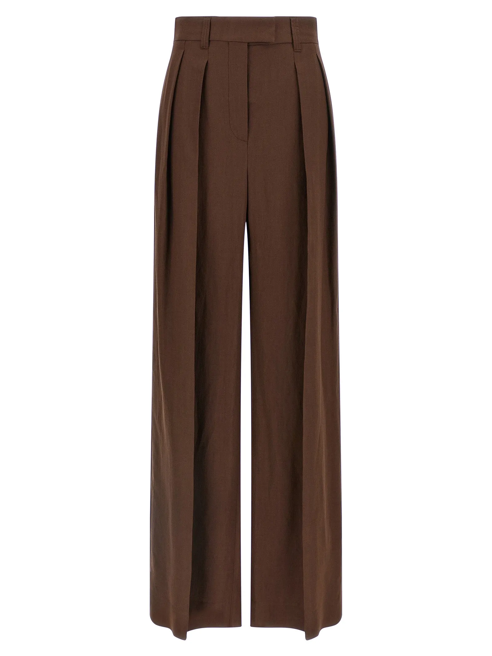 Linen Trousers Pants Brown sold by Wanan Luxury