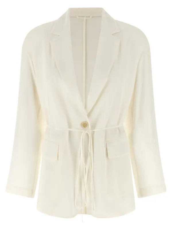 Silk Blazer Blazers Beige sold by Wanan Luxury