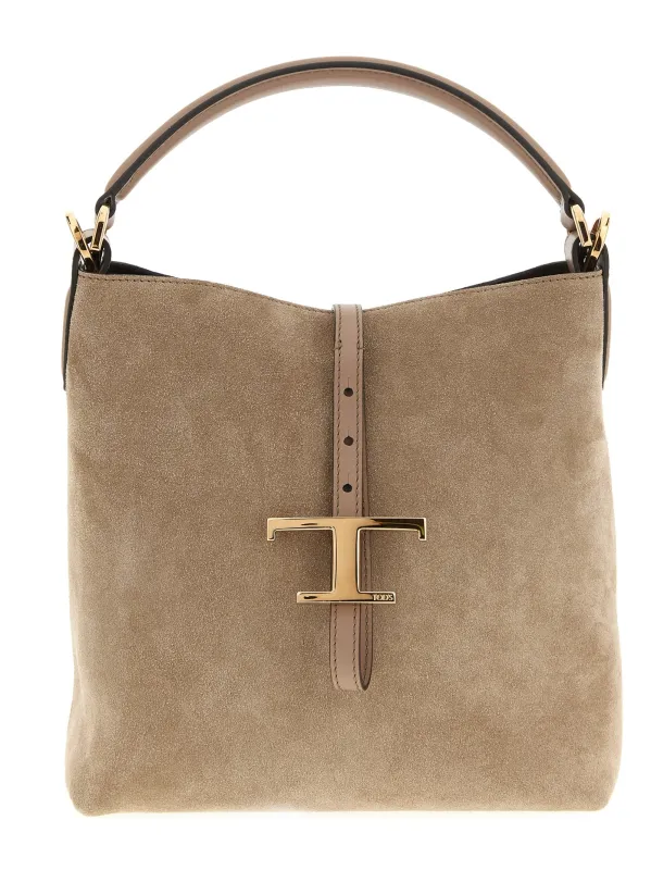 T Timeless Hand Bags Beige made by Tod's