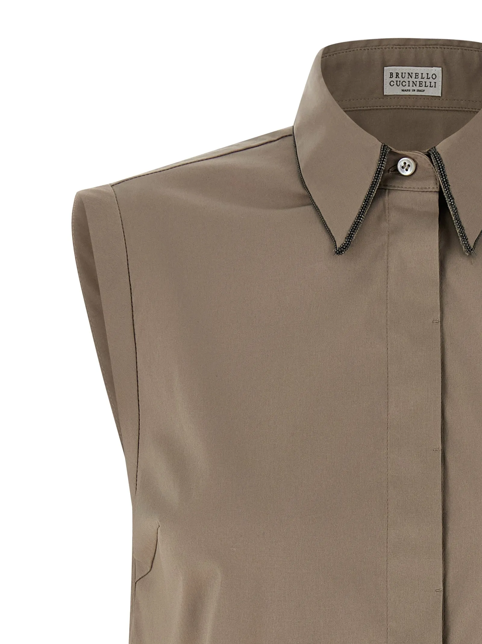 Sleeveless Shirt Shirt And Blouse Brown sold by Wanan Luxury product image thumbnail 3