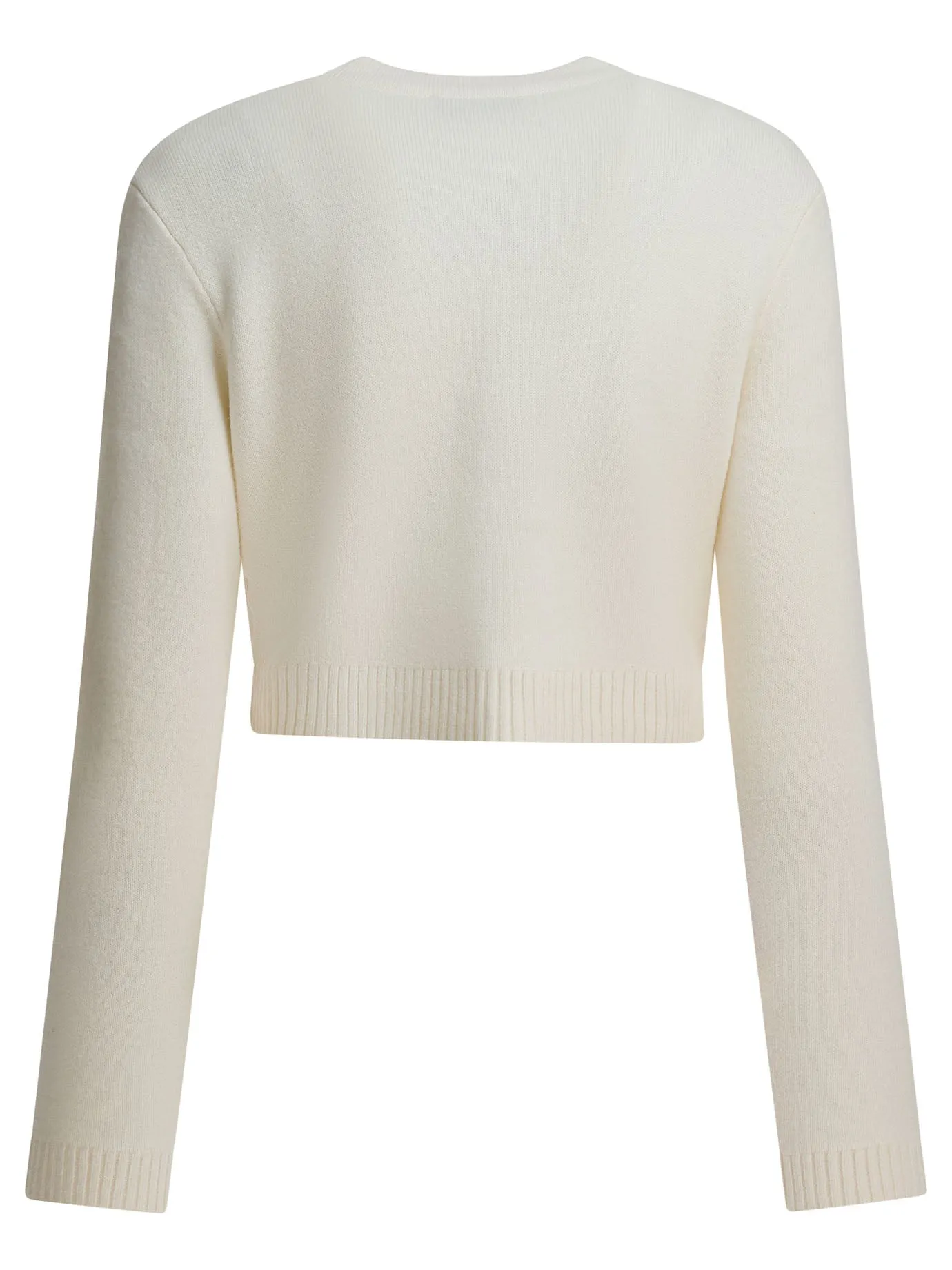 Wool Cropped Cardigan Knitwear White sold by Wanan Luxury product image thumbnail 2