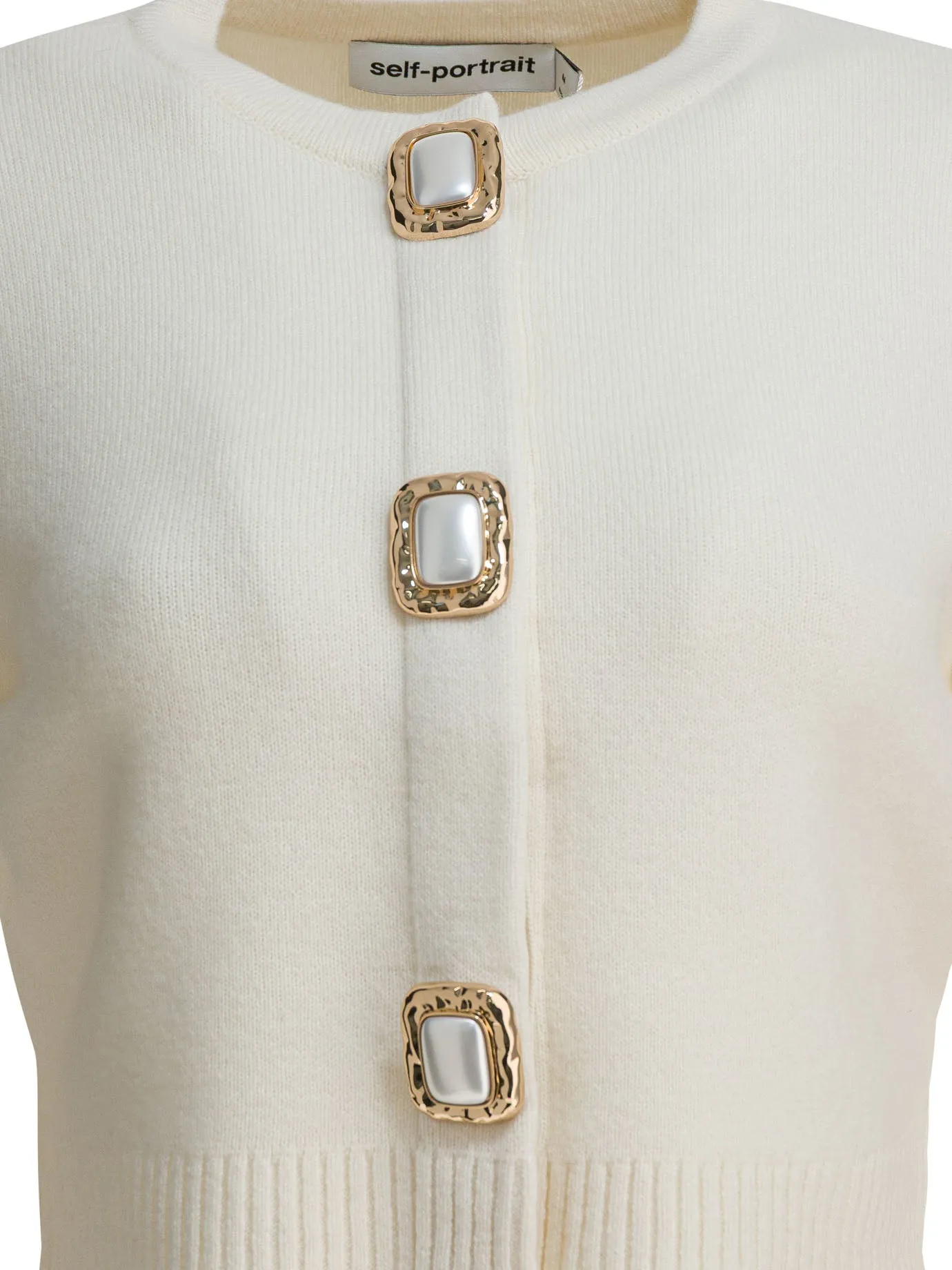 Wool Cropped Cardigan Knitwear White sold by Wanan Luxury product image thumbnail 3