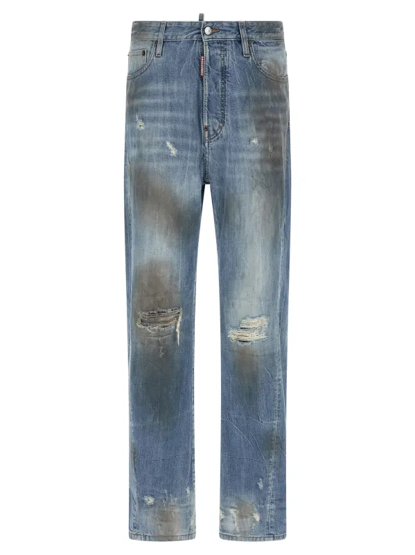 Loose Twisted Jeans Blue sold by Wanan Luxury