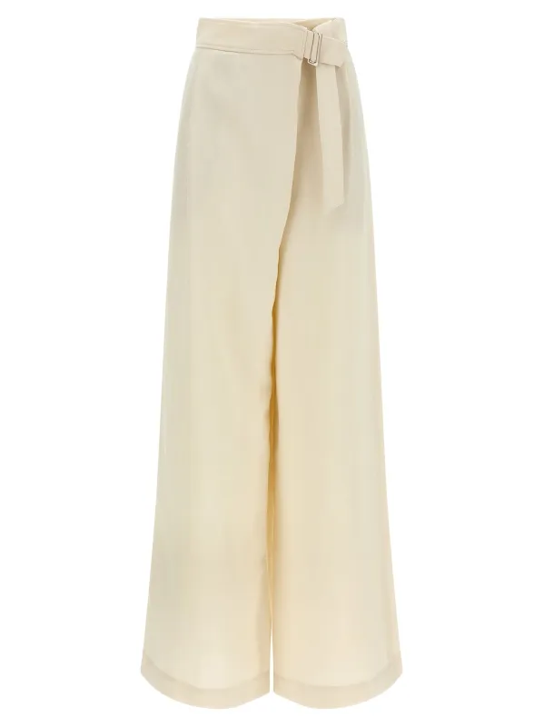 Crossed Pants White sold by Wanan Luxury