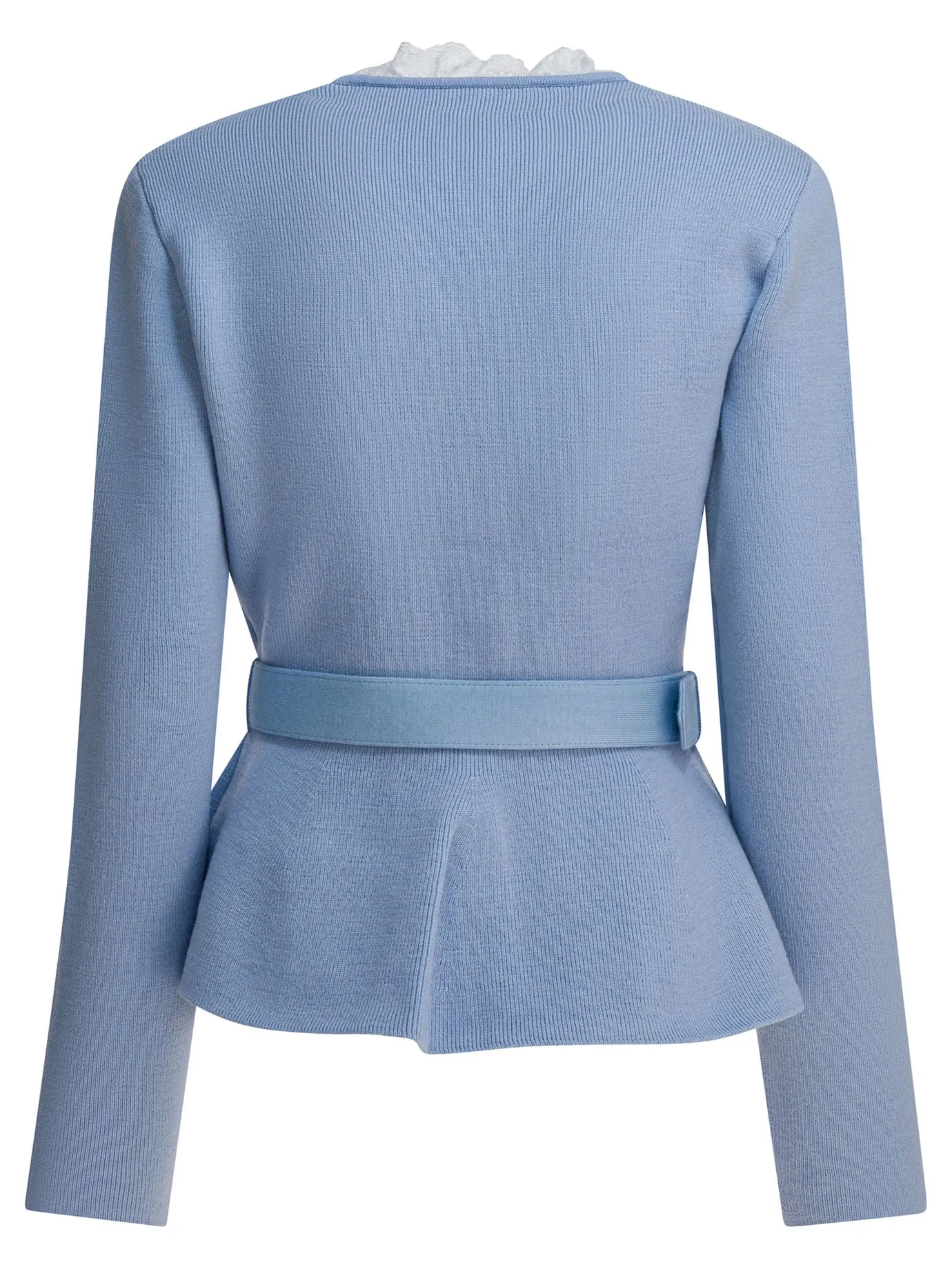 Embellished Wool-Blend Cardigan Knitwear Light Blue sold by Wanan Luxury product image thumbnail 2