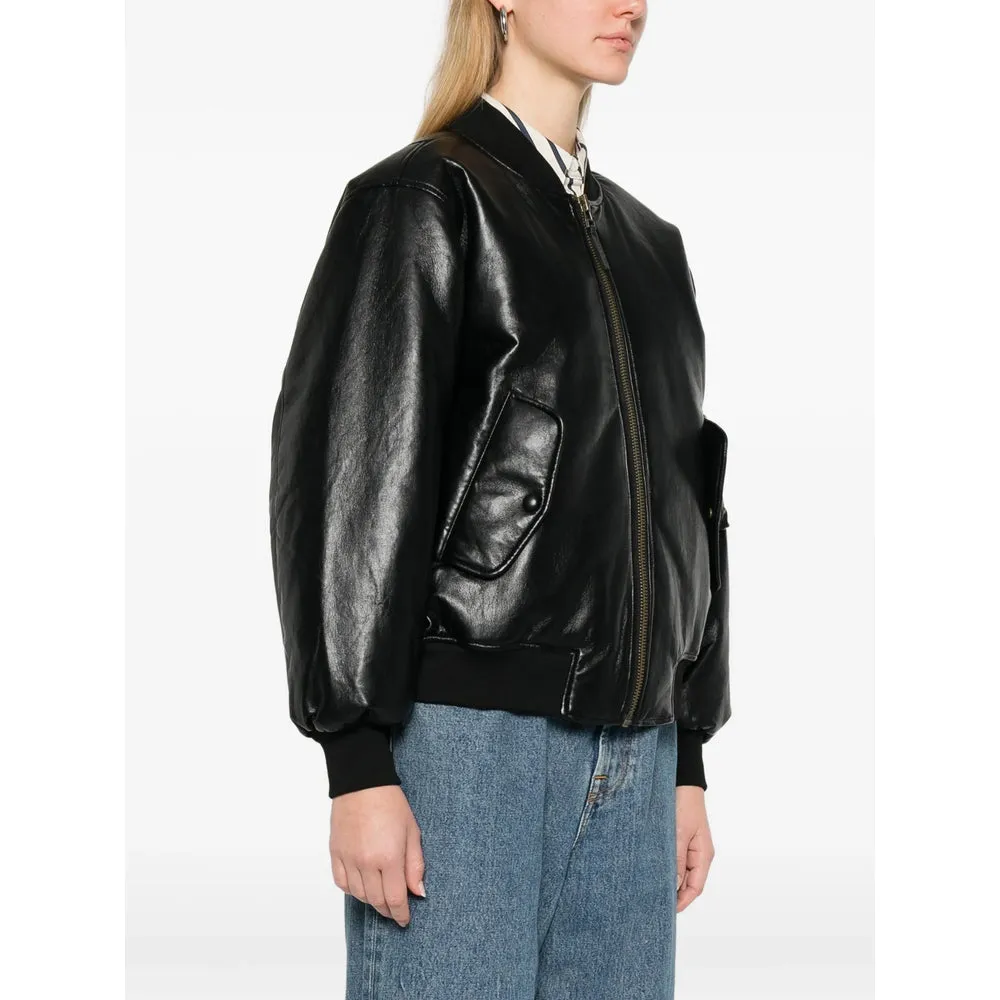 Leather Outerwears Black sold by Wanan Luxury product image thumbnail 2