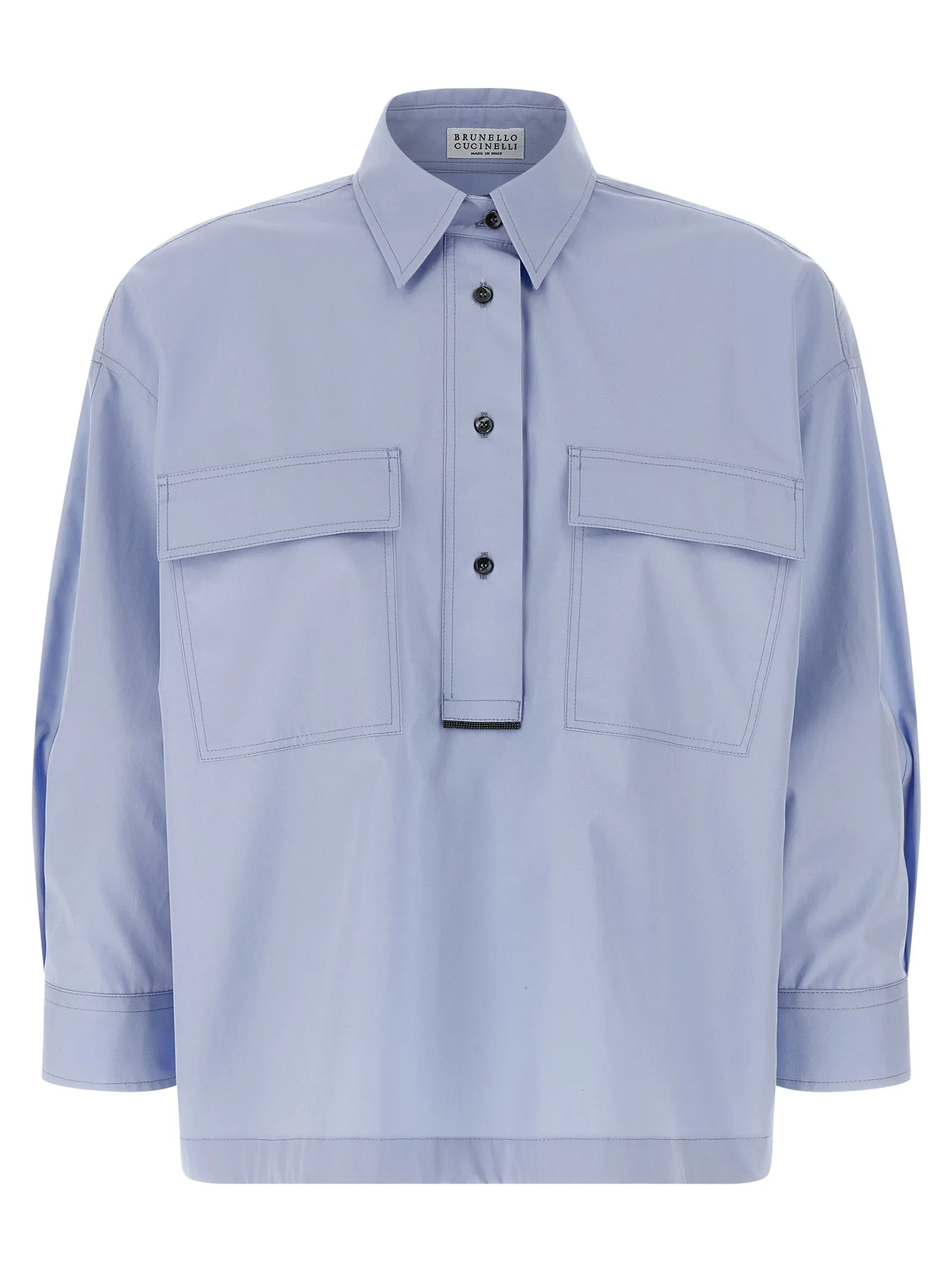 Pocket Shirt Shirt And Blouse Light Blue sold by Wanan Luxury