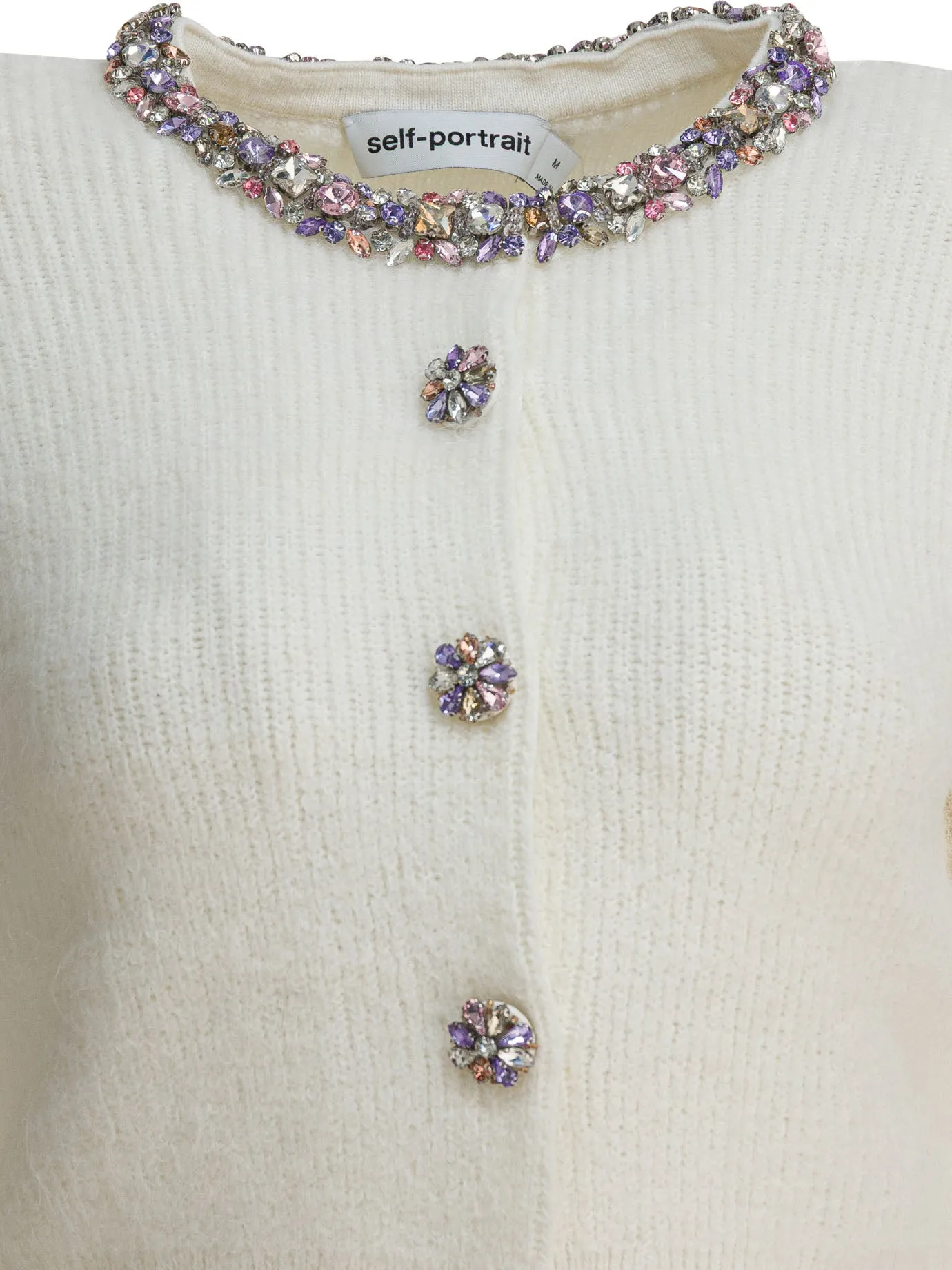 Embellished Wool-Blend Cardigan Knitwear Beige sold by Wanan Luxury product image thumbnail 3