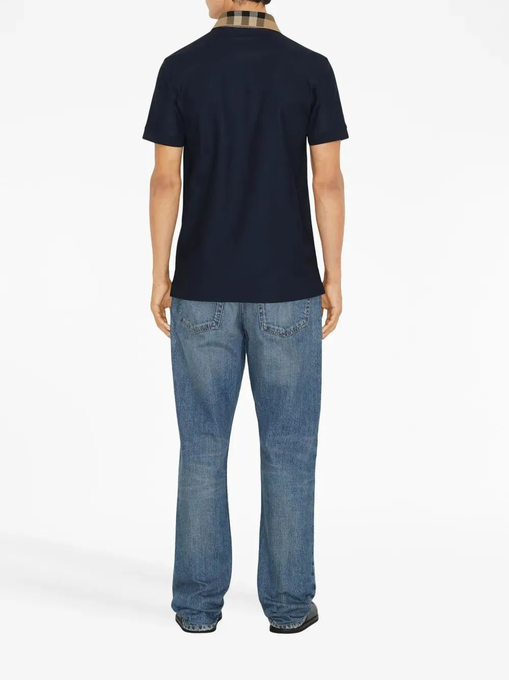 Slim Fit Check Collar Cotton Polo Shirt sold by Wanan Luxury product image thumbnail 3