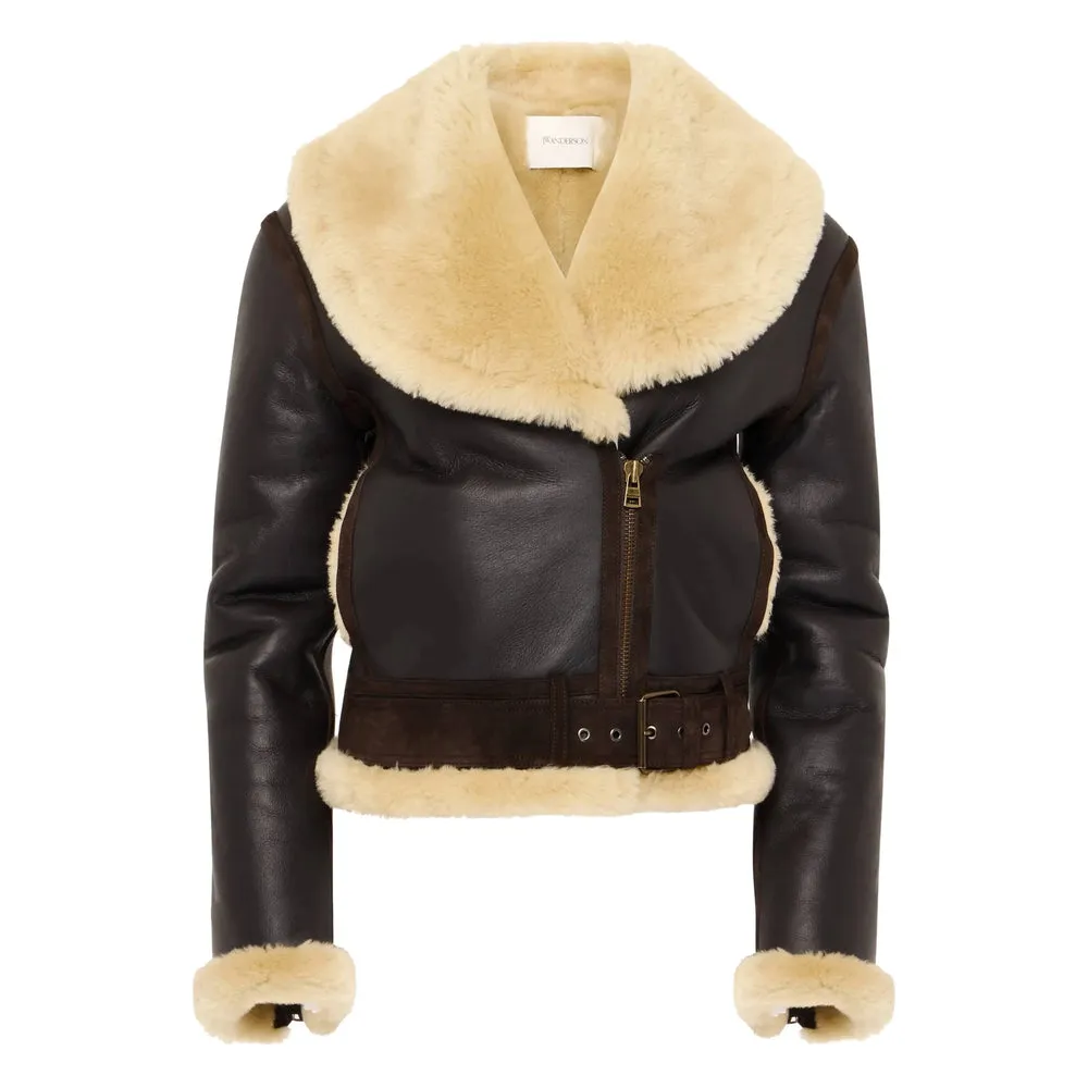 Leather Outerwears Brown, Neutral sold by Wanan Luxury