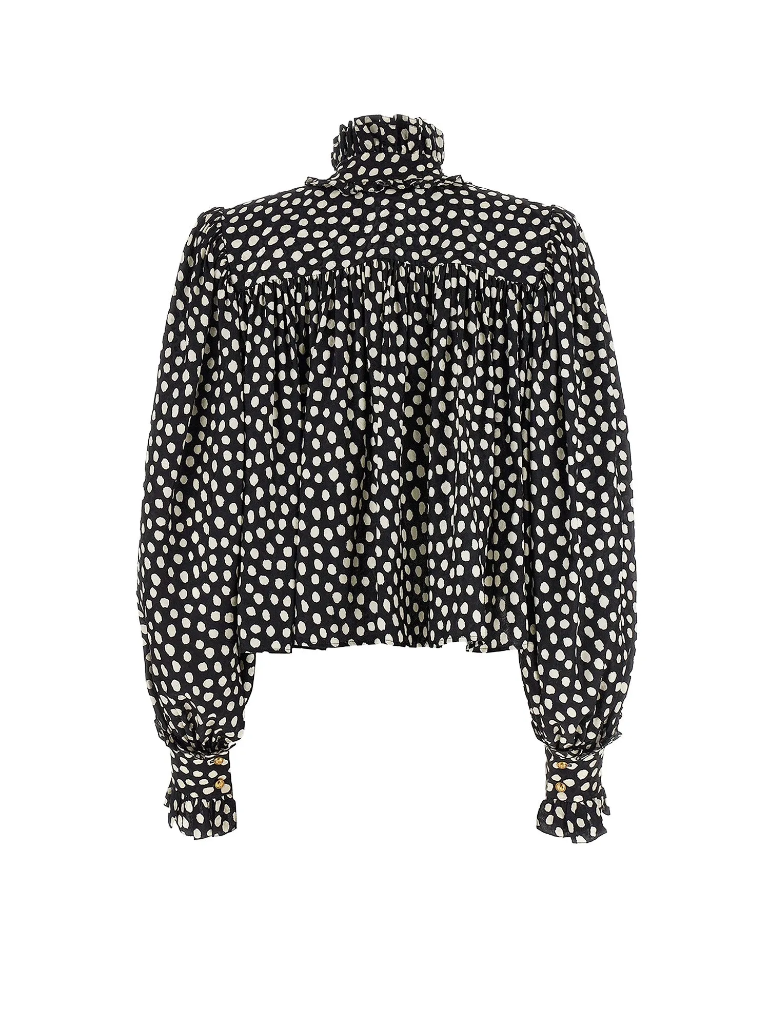 Polka-Dots Silk Shirt sold by Wanan Luxury product image thumbnail 2