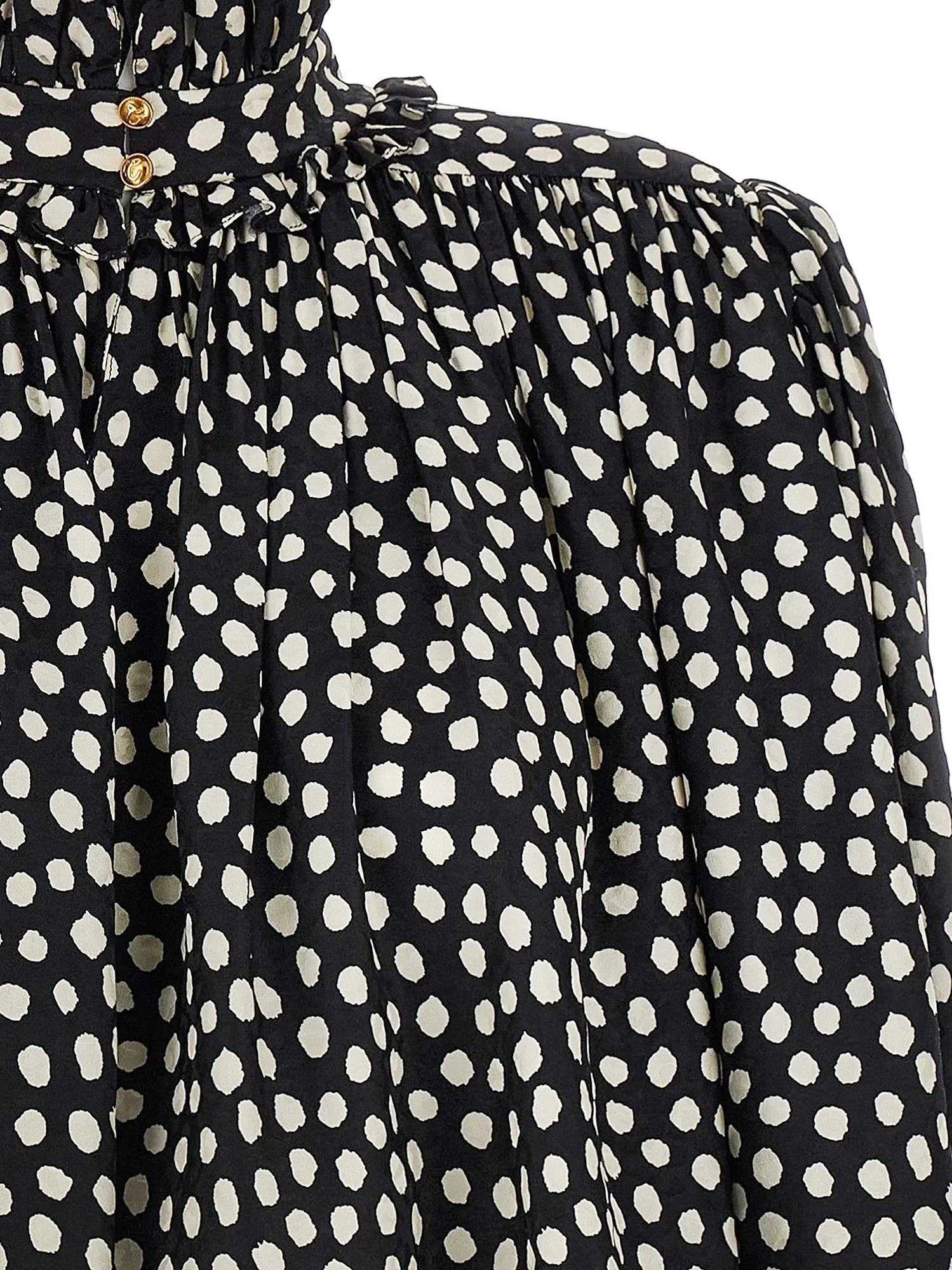 Polka-Dots Silk Shirt sold by Wanan Luxury product image thumbnail 3