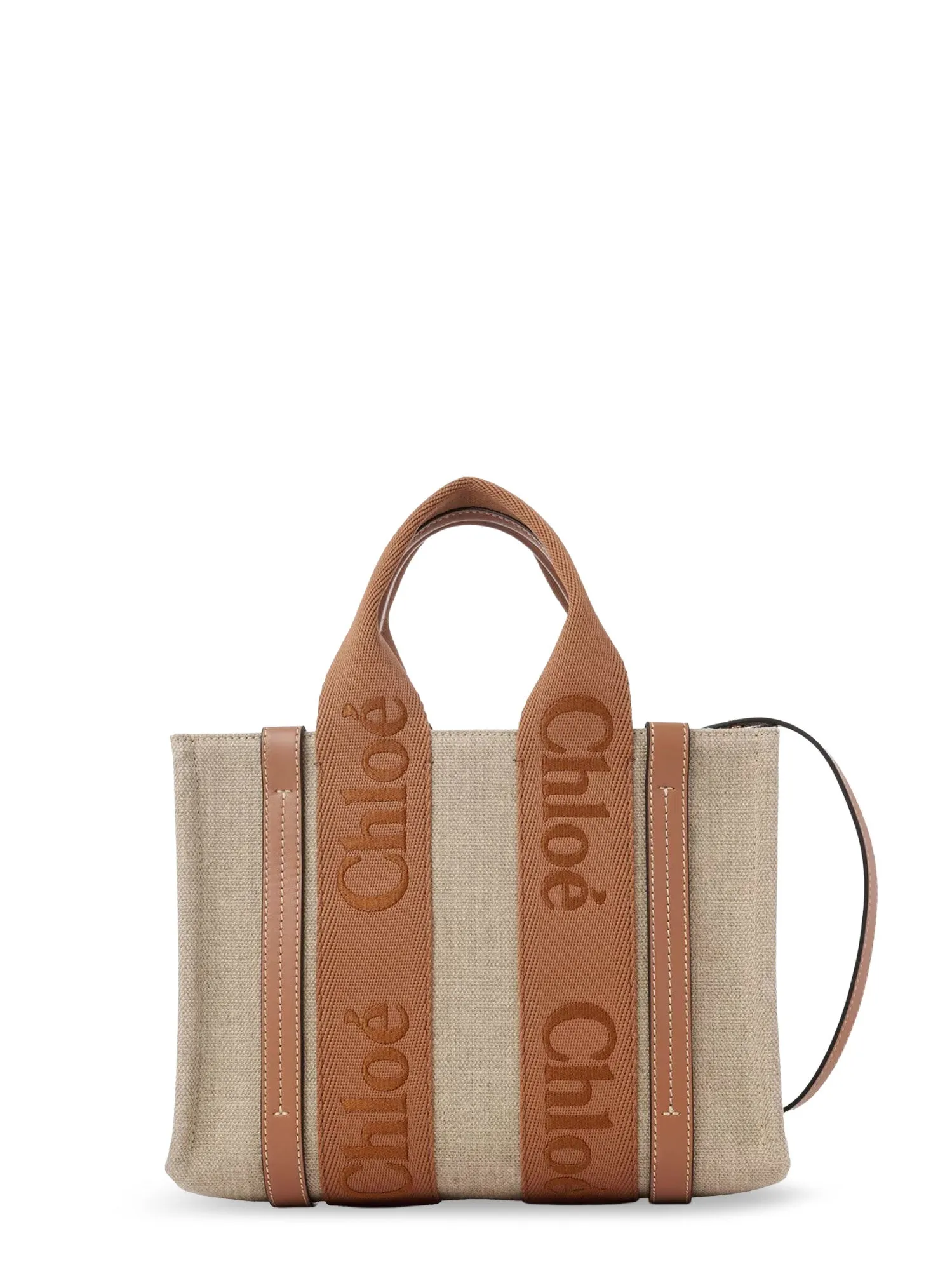 Woody Linen And Leather Tote Bag sold by Wanan Luxury
