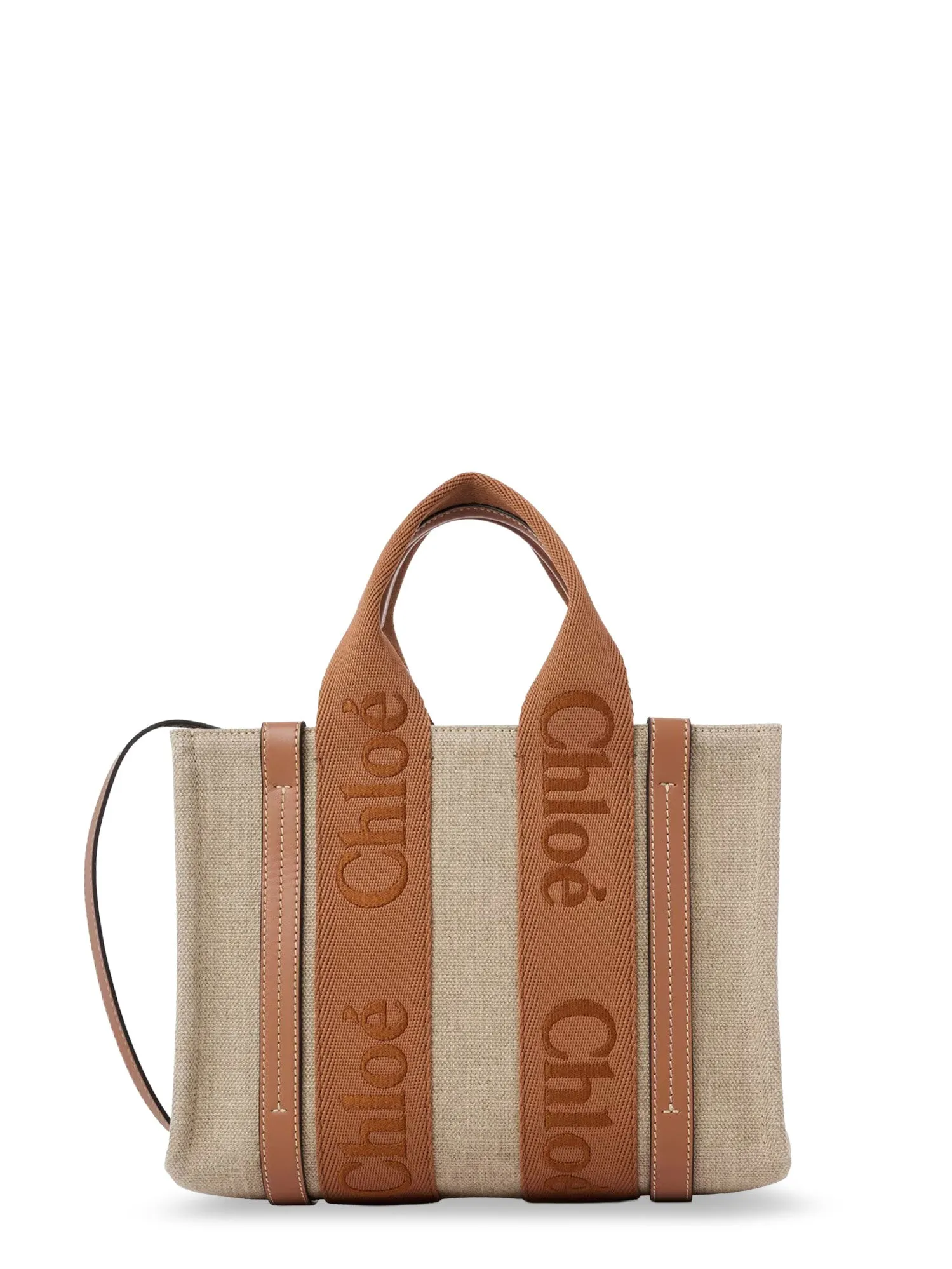 Woody Linen And Leather Tote Bag sold by Wanan Luxury product image thumbnail 2