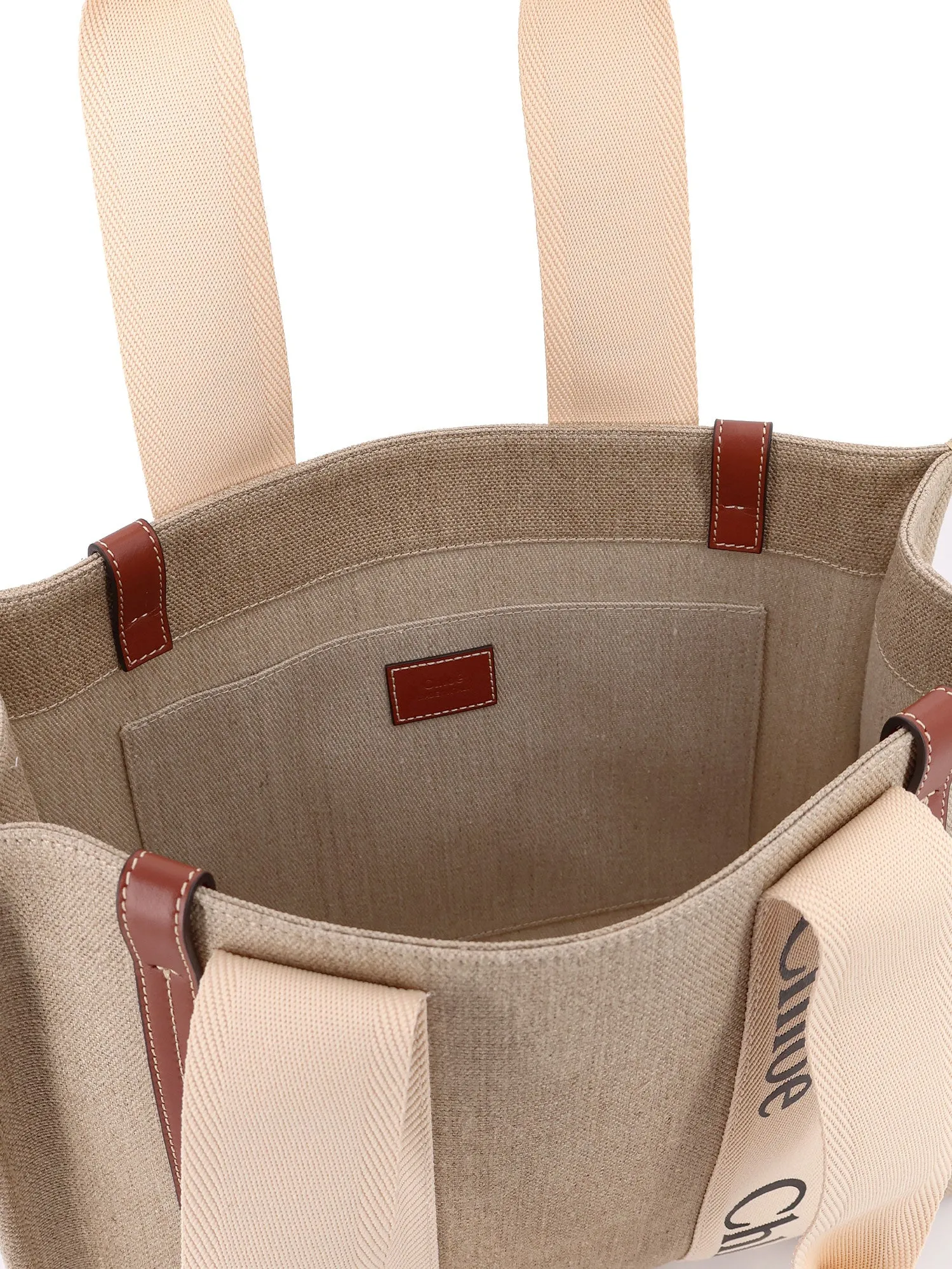 Woody Linen Shoulder Bag With Logo Lettering On The Front sold by Wanan Luxury product image thumbnail 4